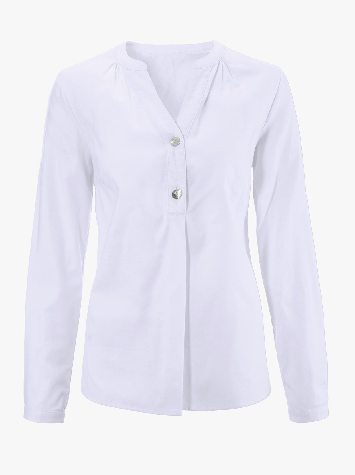 Flanellen blouse - wit