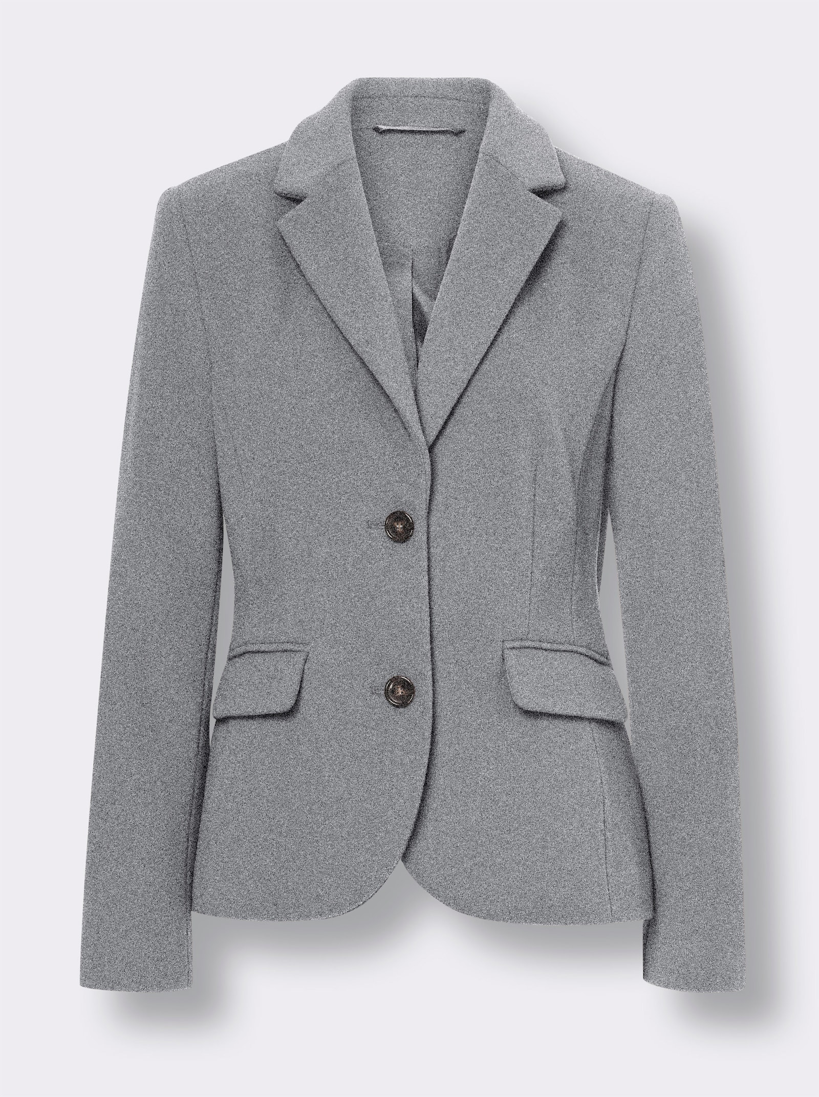 heine Blazer mit hohem Wollanteil - grau-meliert