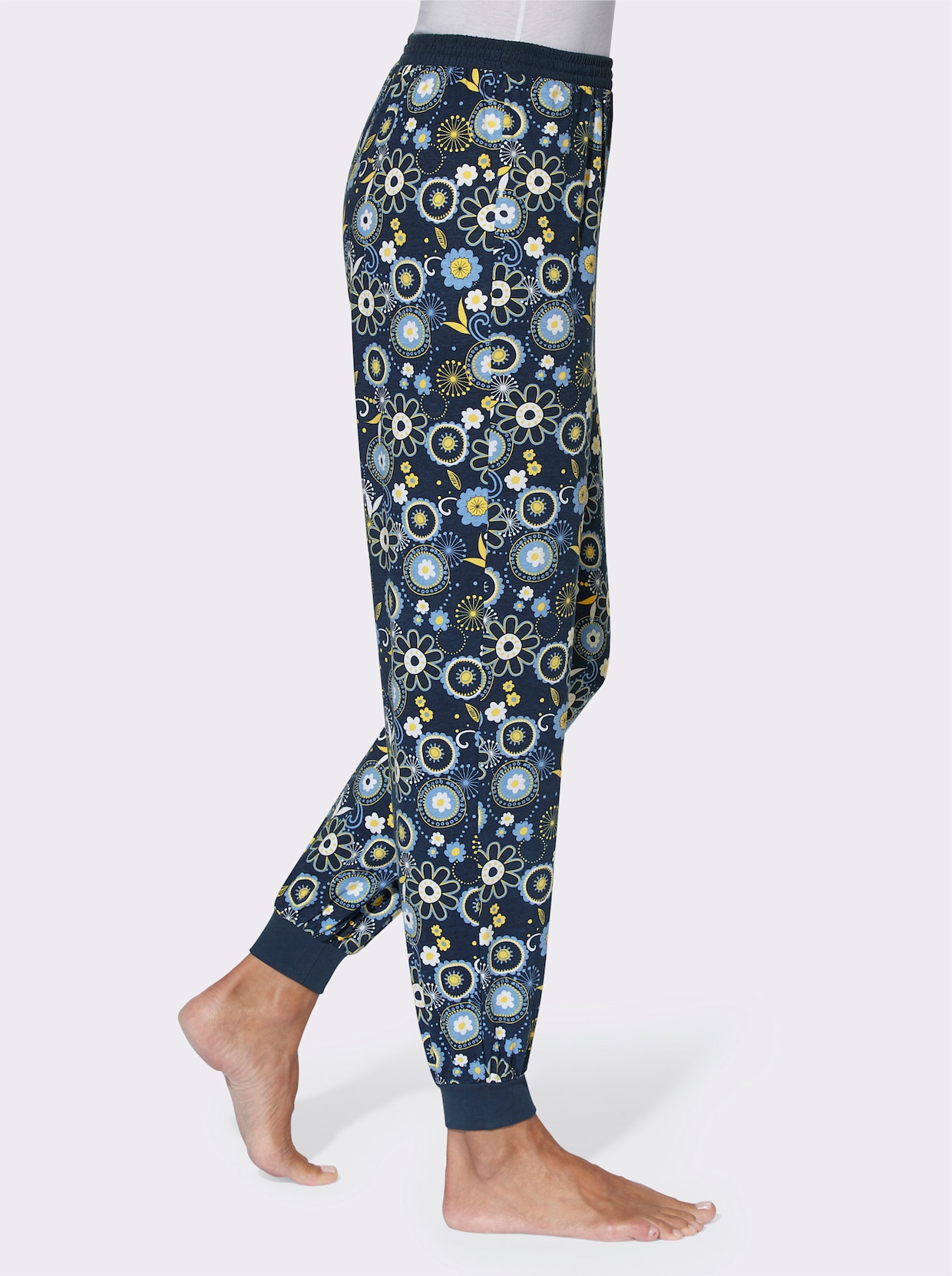 Pyjama-Broek - donkerblauw geprint