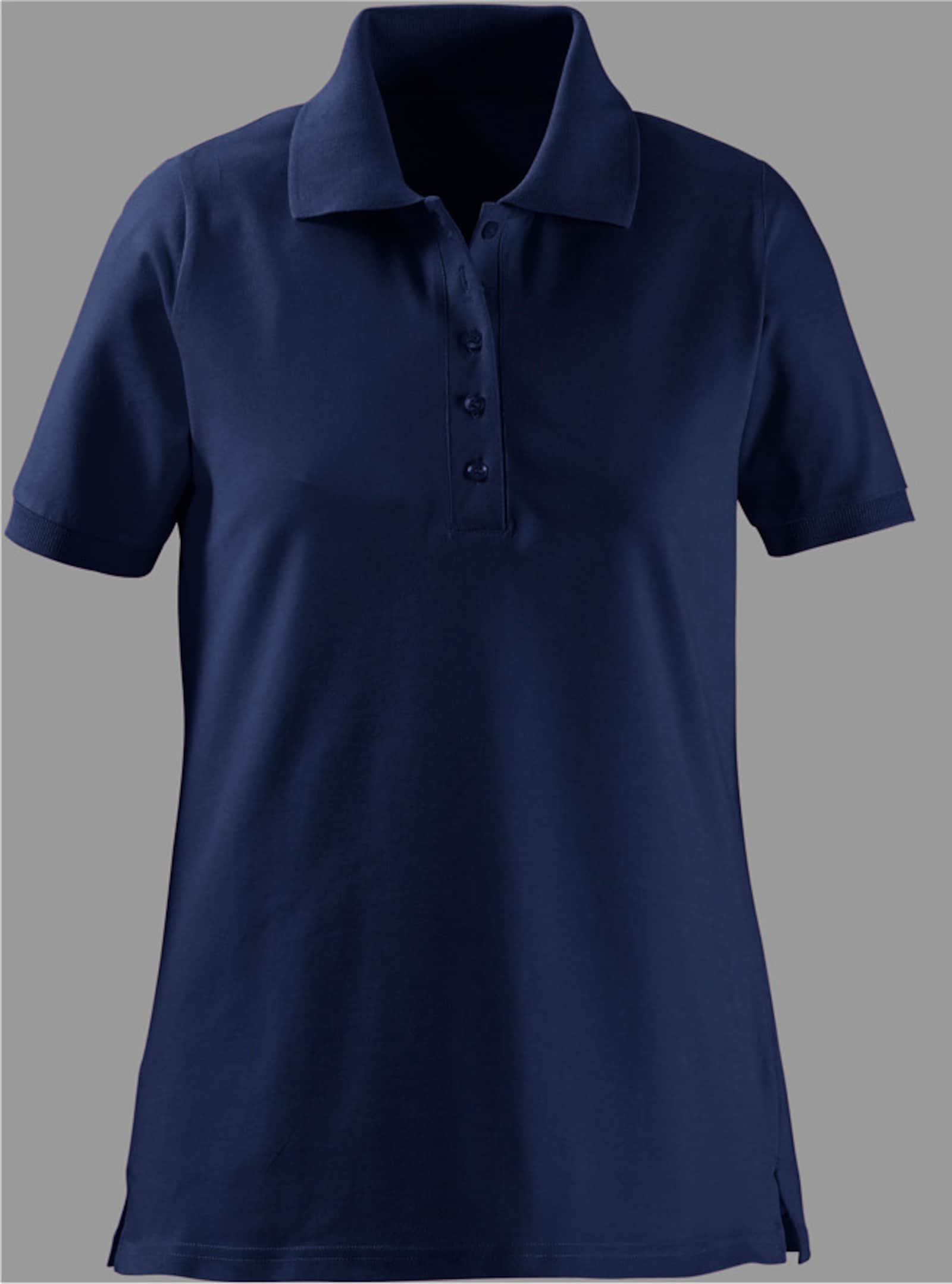 Poloshirt mit Seitenschlitzen - marine