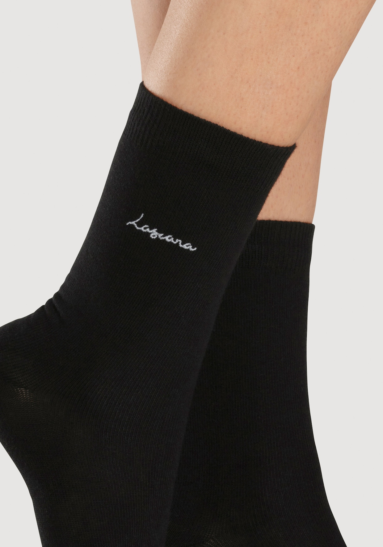 LASCANA chaussettes basiques - 7x noir