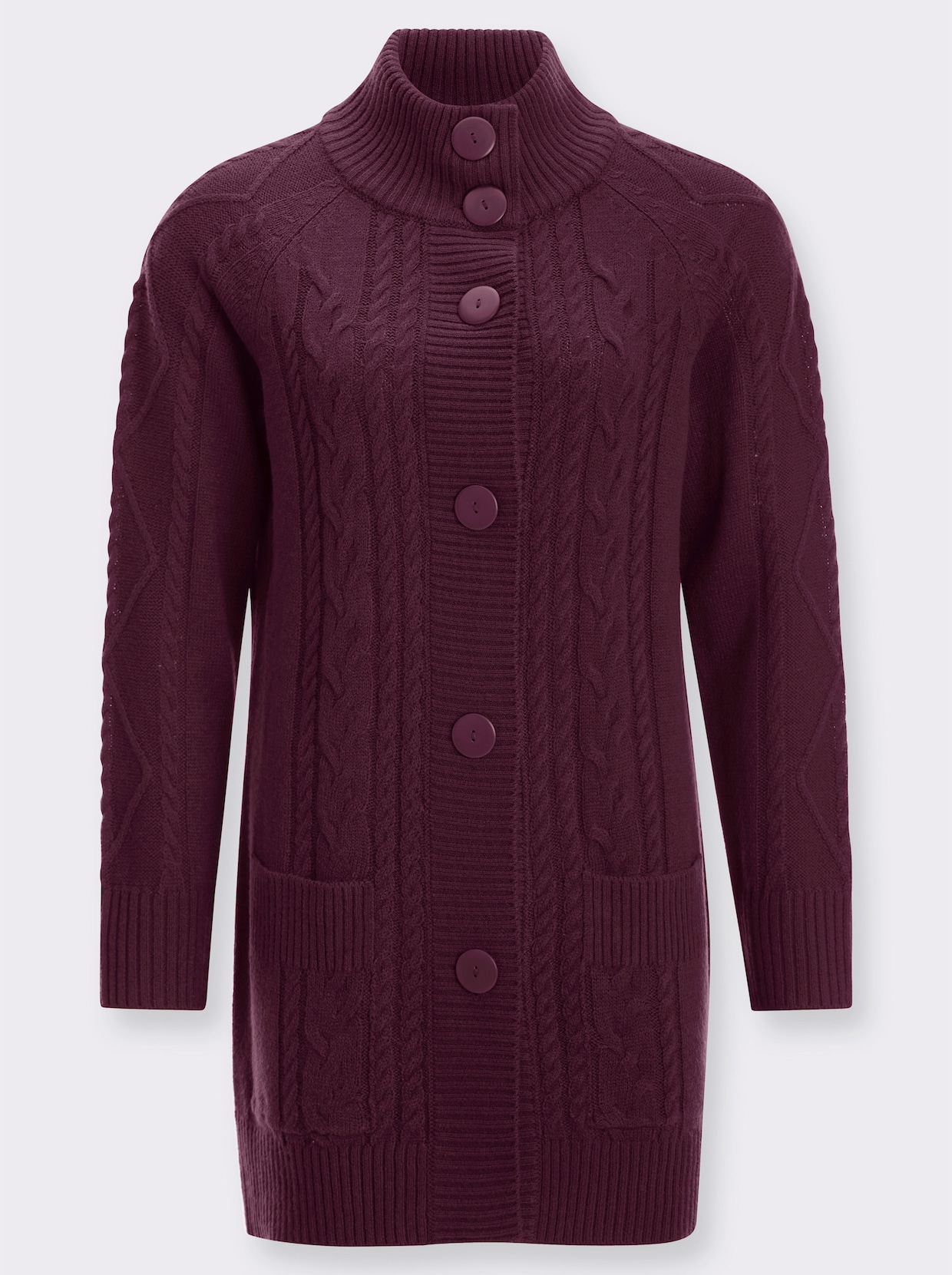 Cardigan - vinrött