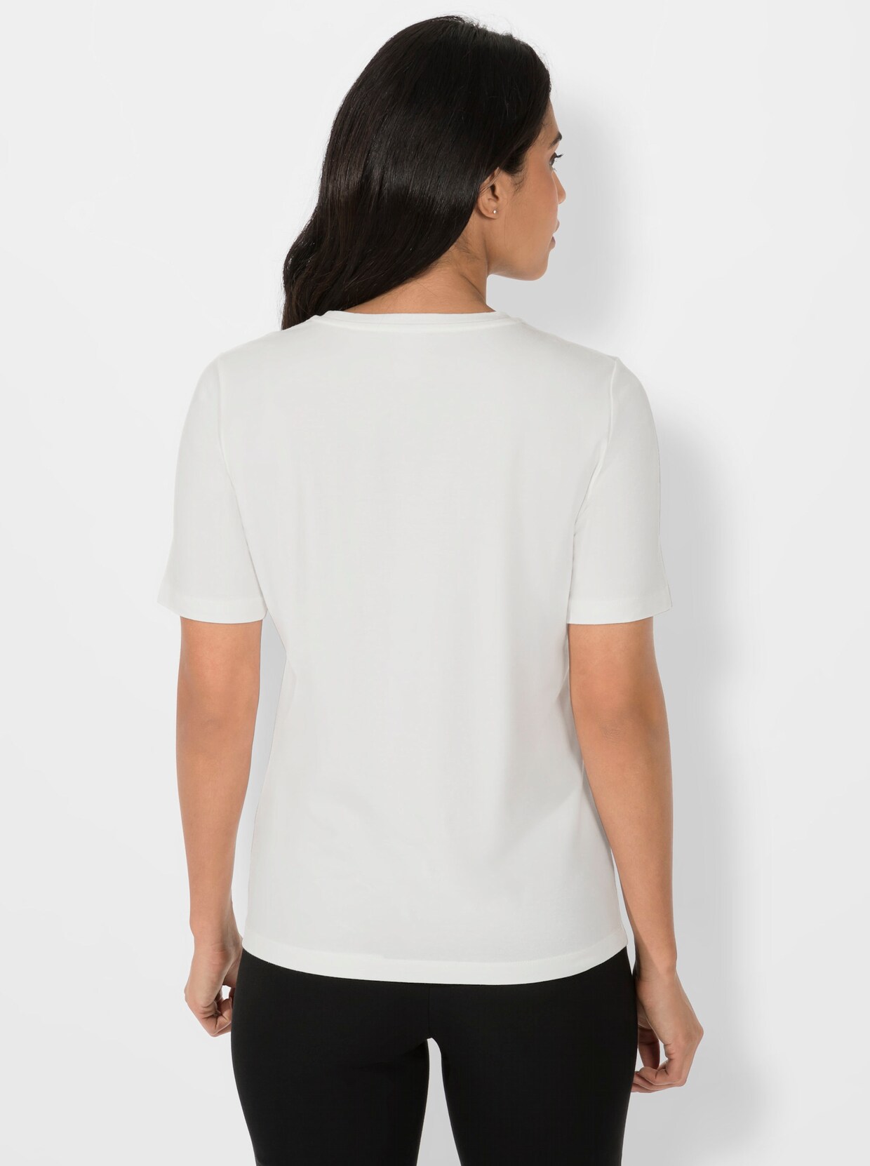Rundhalsshirt - ecru