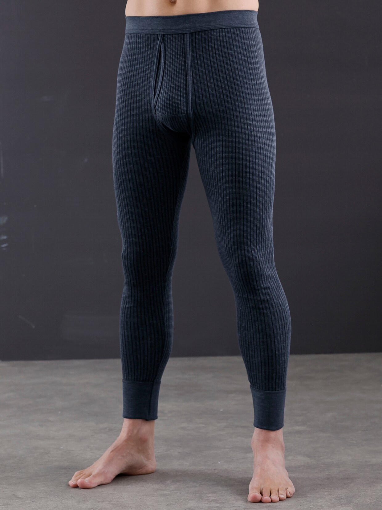 wäschepur men Herenlegging, lang - marine geprint