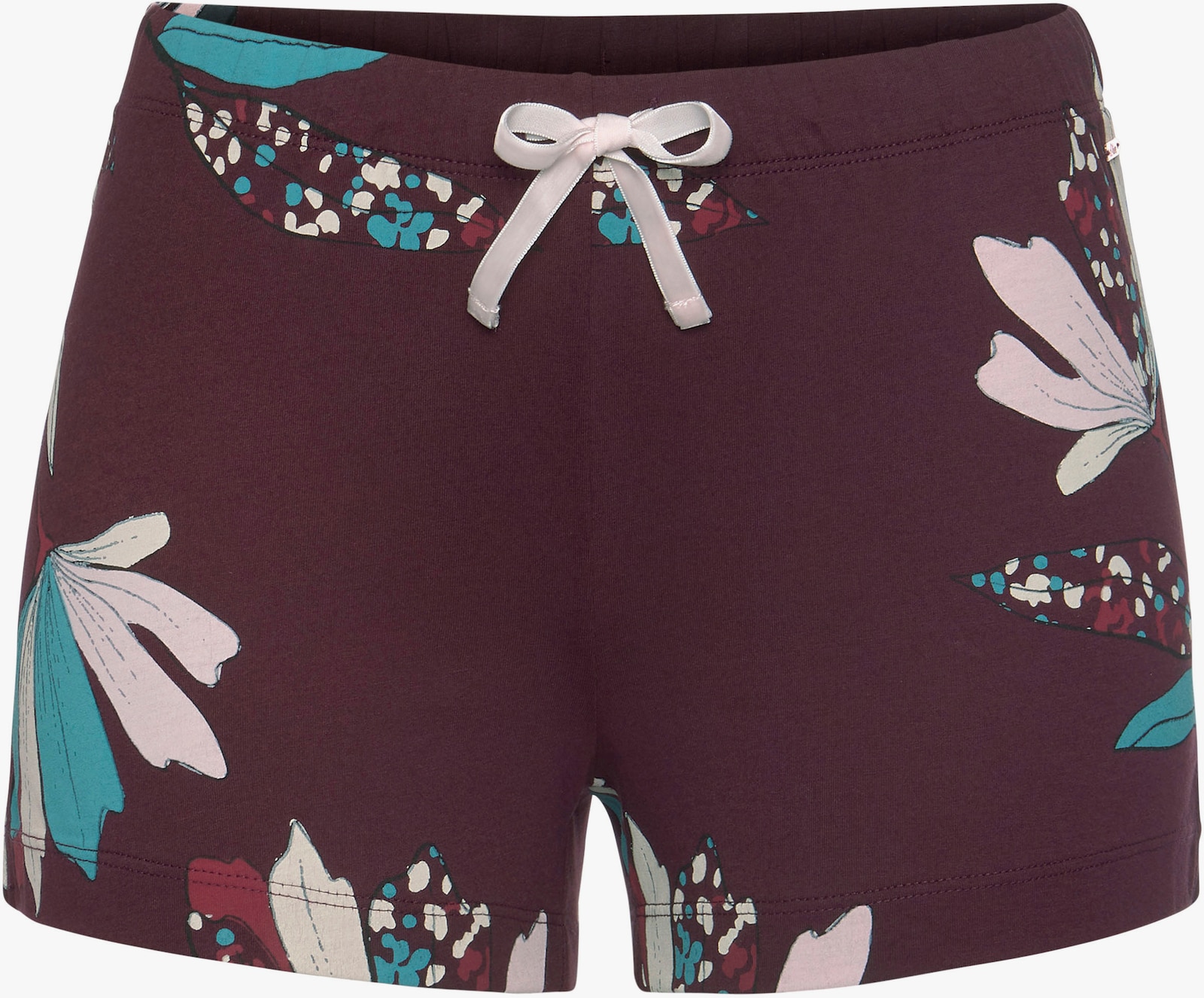 s.Oliver Short de pyjama - bordeaux-à fleurs