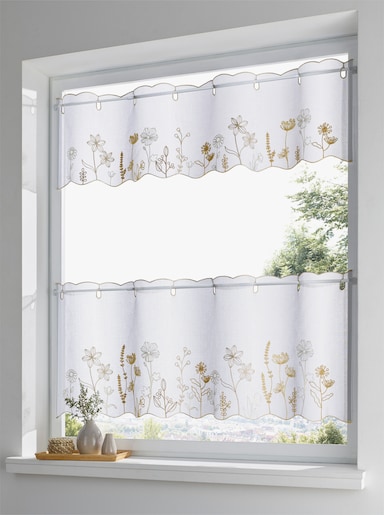 heine home Scheibengardine - weiß-beige