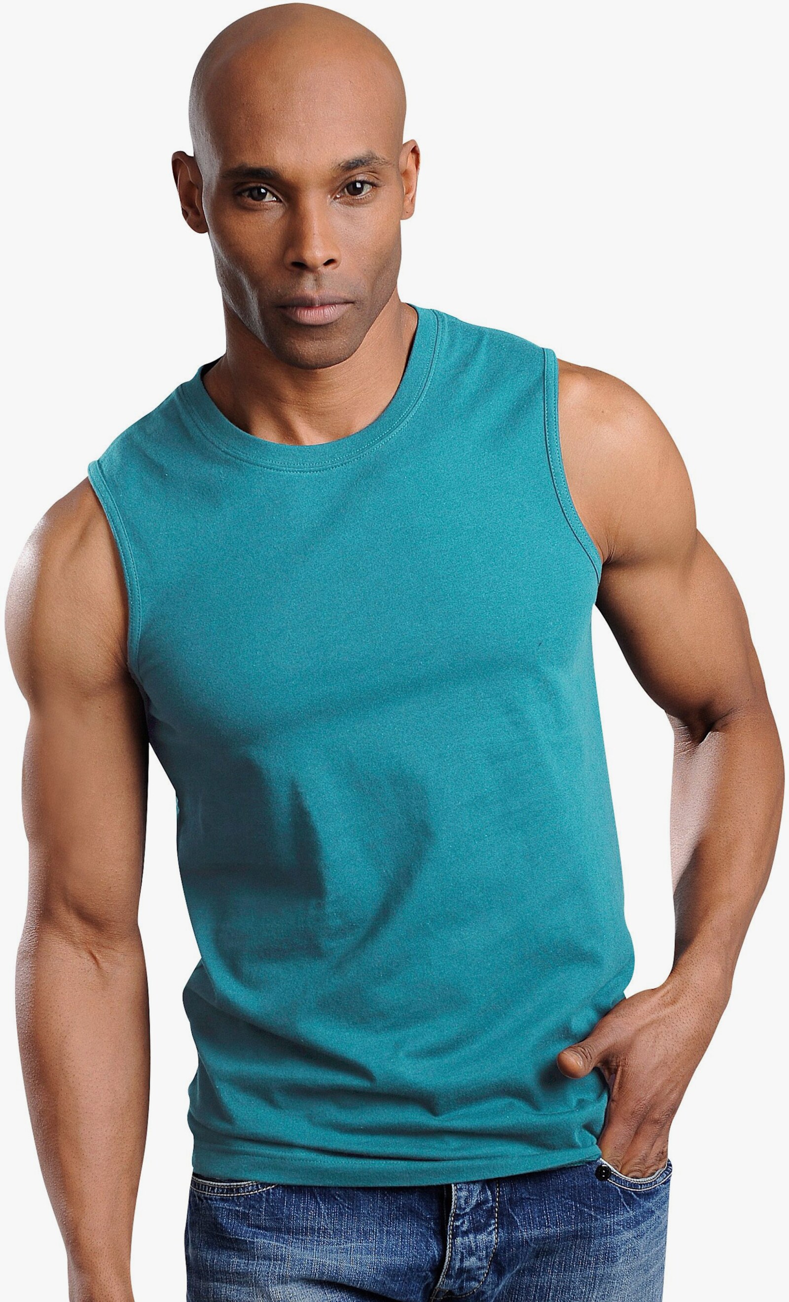 H.I.S Muscleshirt - dunkelpetrol, dunkelgrau, petrol