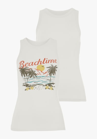 Beachtime Tanktop - creme bedruckt
