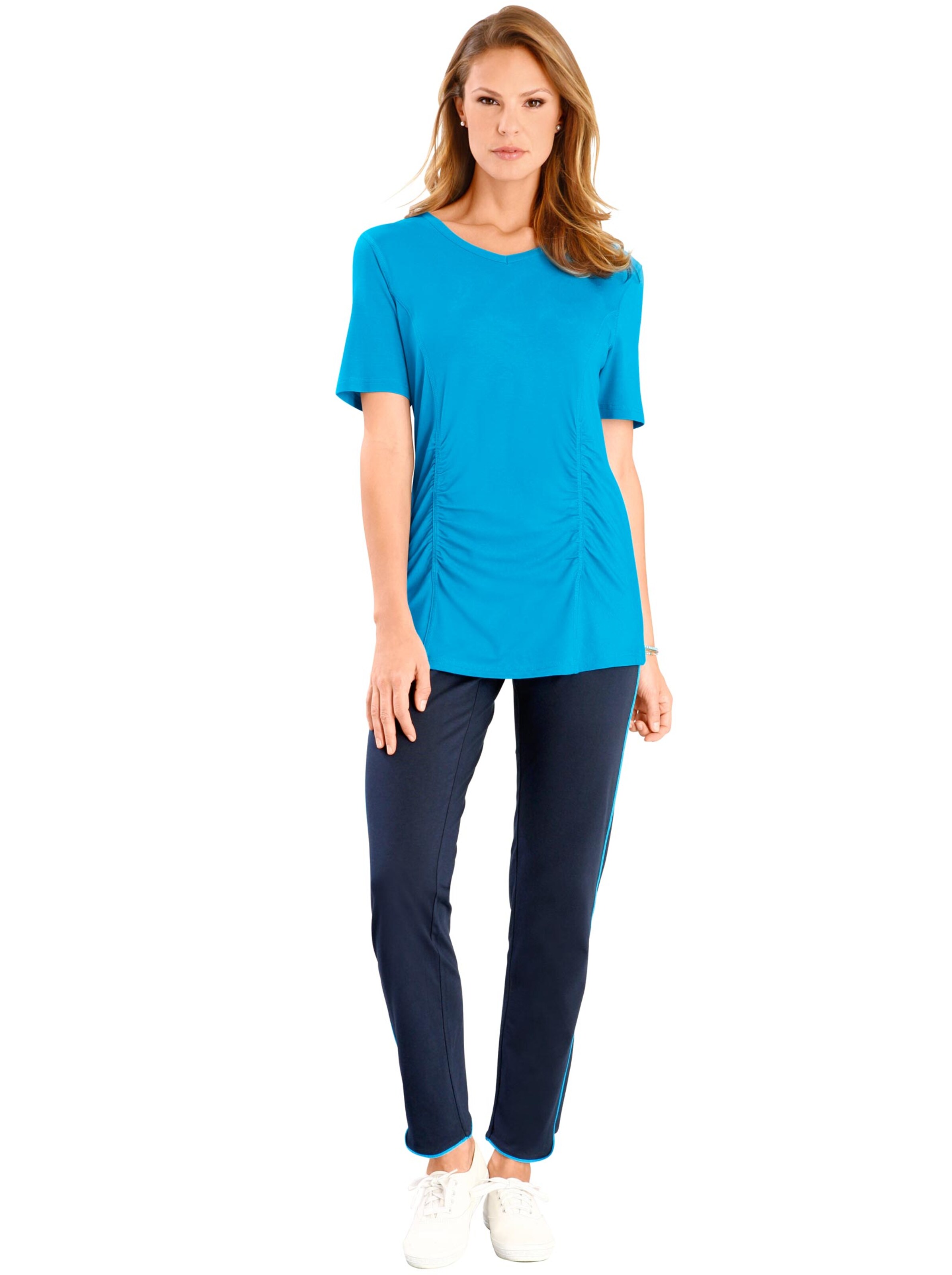 Freizeithose - marine-türkis