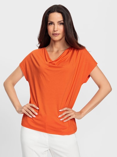 heine Wasserfallshirt mit Stretch-Anteil - orange