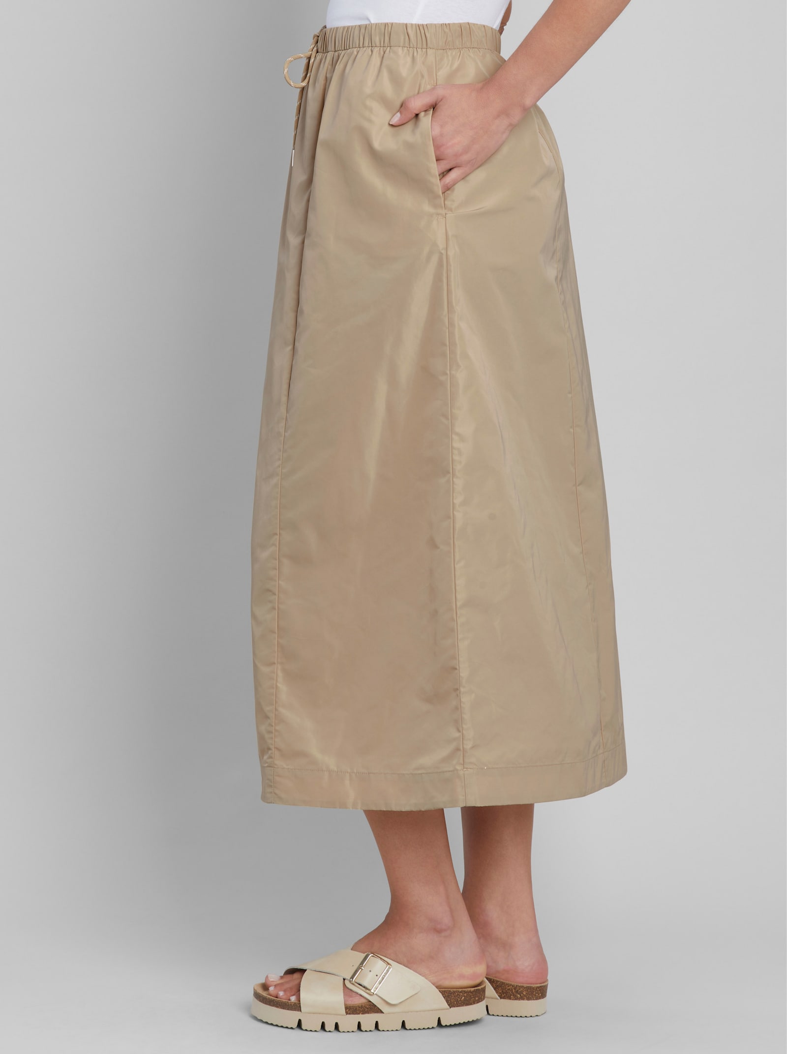 heine Bahnenrock mit Bindeband - beige