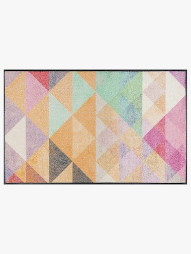 wash+dry by Kleen-Tex Fußmatte - mint-rosé-bedruckt