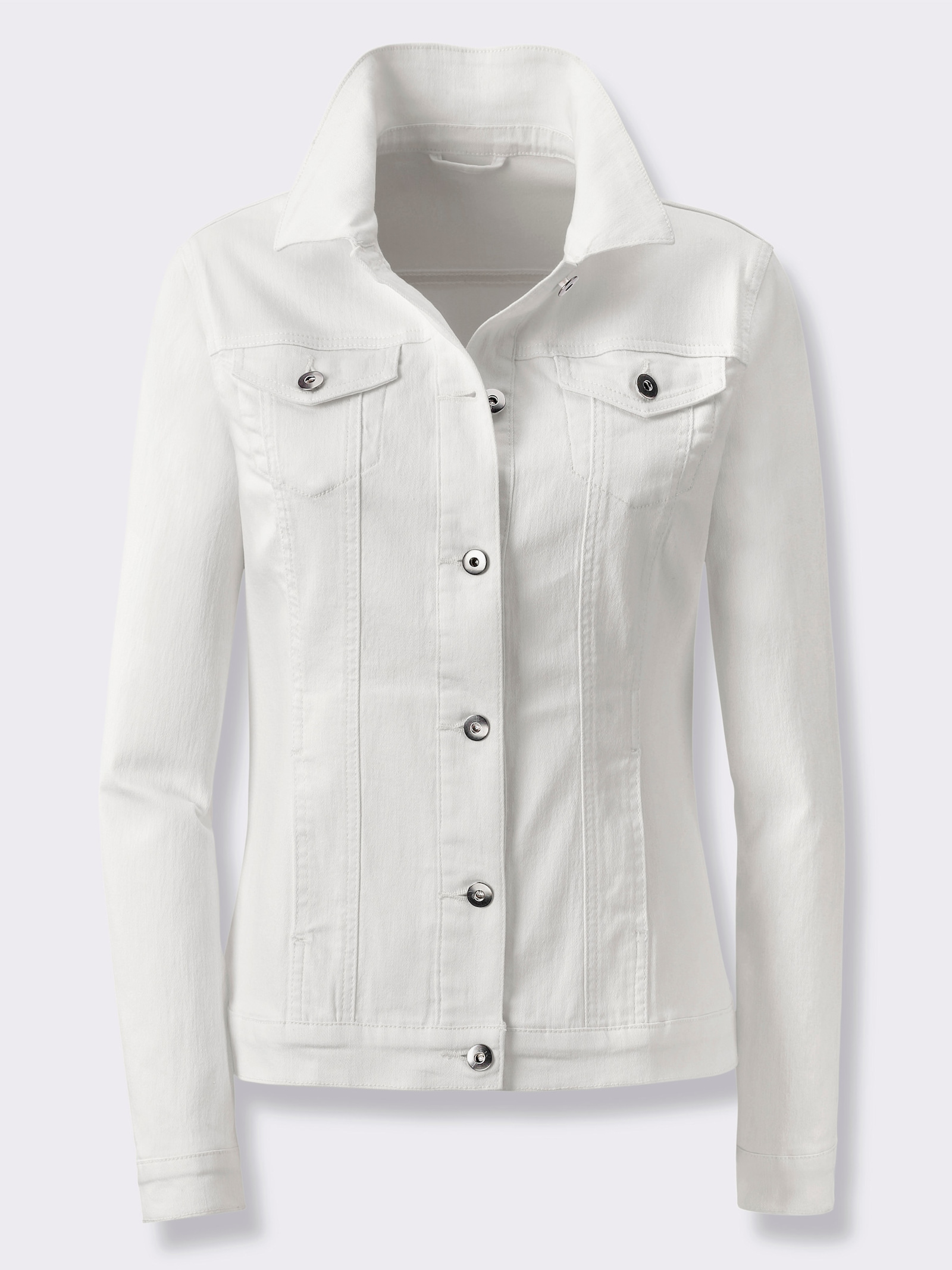 Jeansjack elastisch materiaal - wit