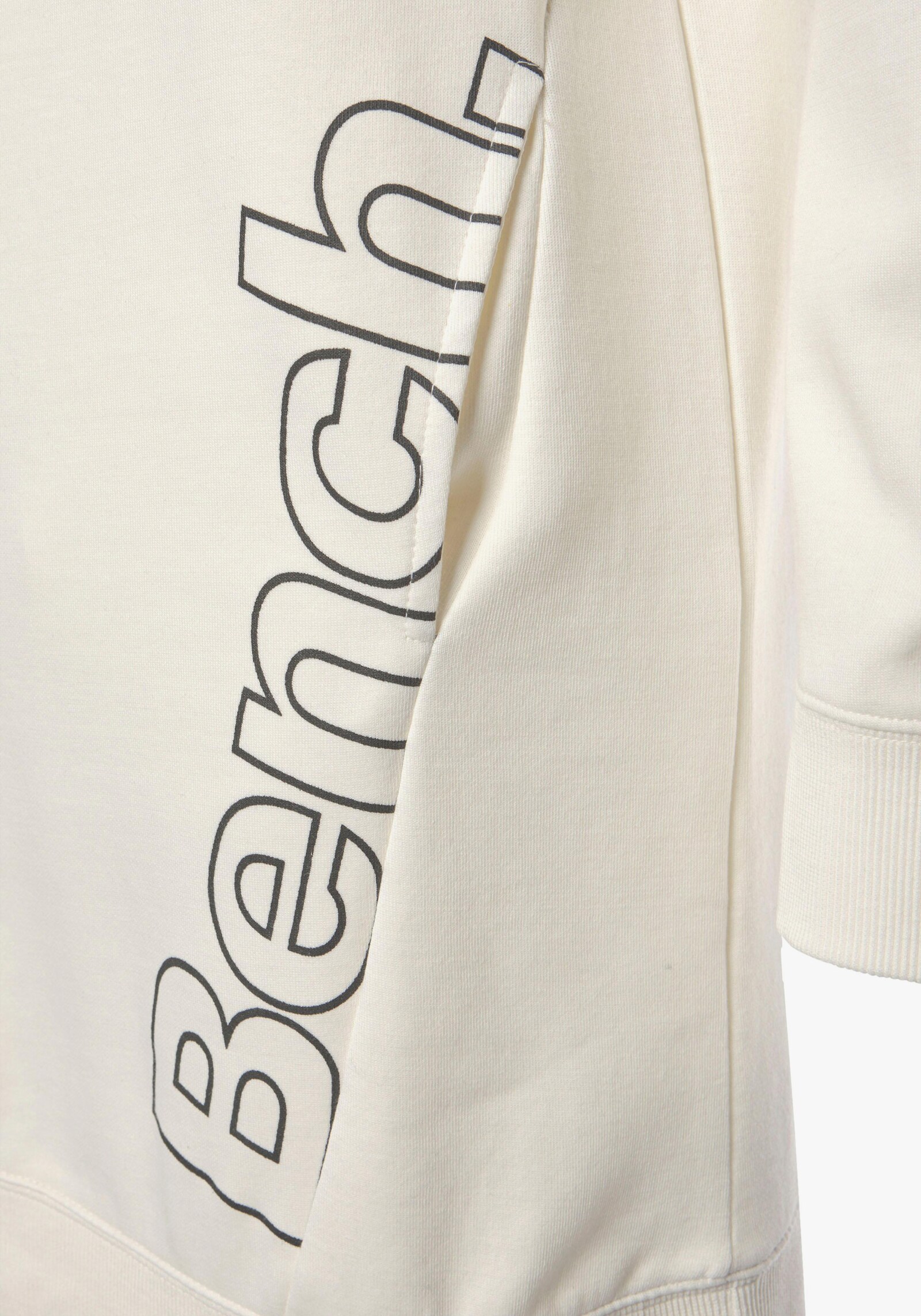 Bench. Loungewear Sweatkleid - ecru-schwarz