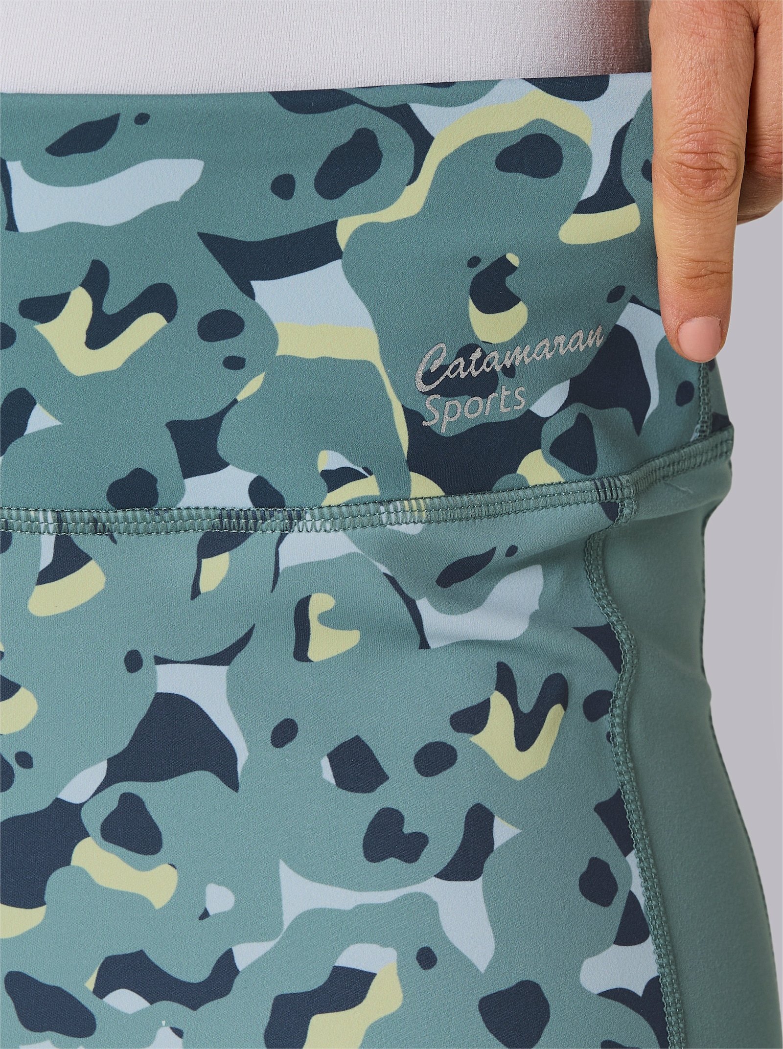 Catamaran Sports Yogaleggings mit breitem Bund - pistazie-gemustert
