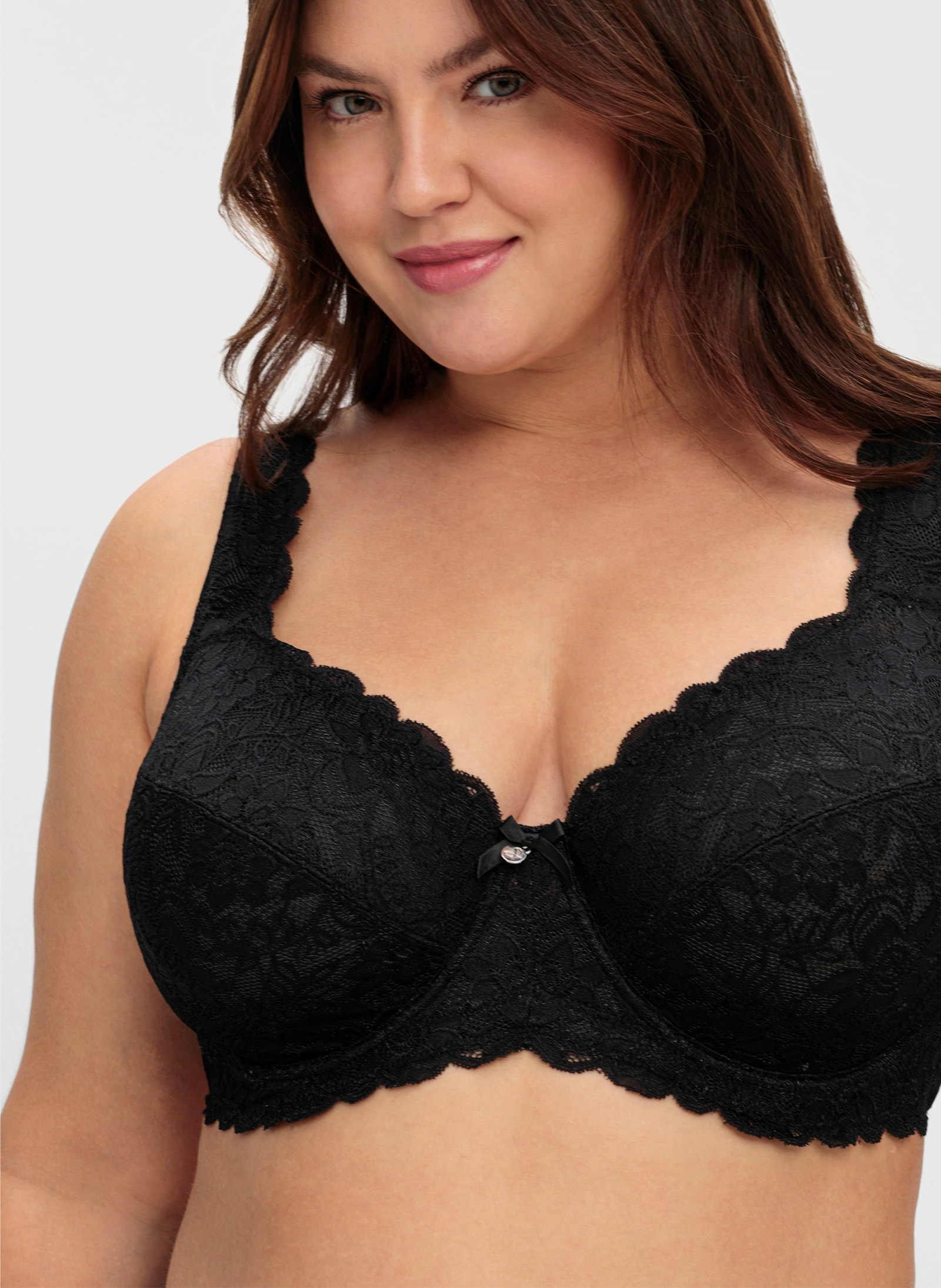 sheego Bügel-BH und Seitenstützen - schwarz