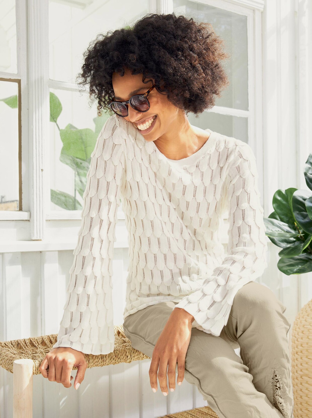 Linea Tesini Pullover - ecru