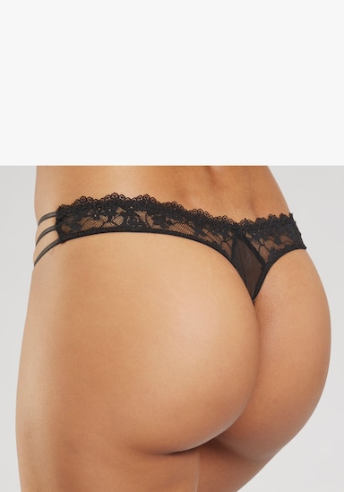 petite fleur gold String-ouvert - zwart