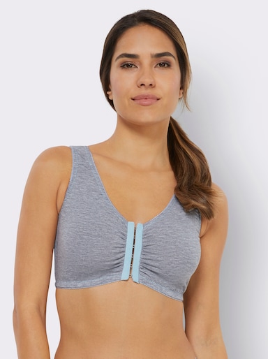 wäschepur Bustier - 3x grijs gemêleerd