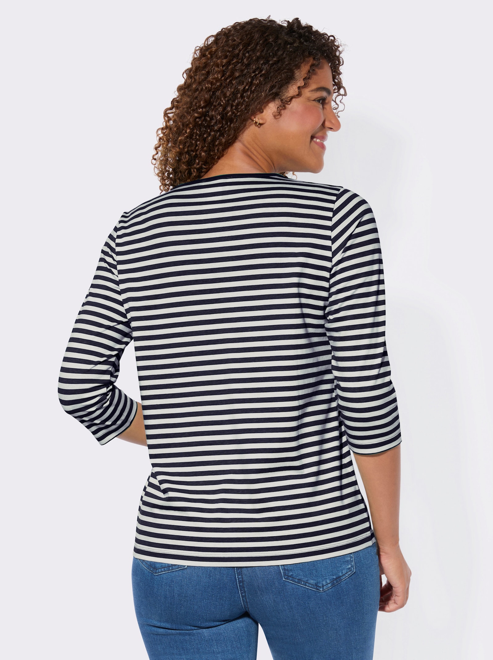 Shirt-Set mit 3/4-Ärmeln - marine
