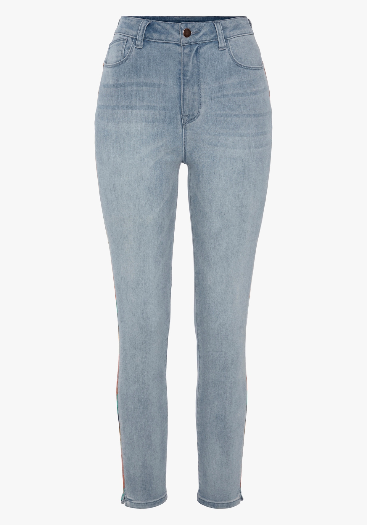 LASCANA High-waist-Jeans - light blue washed