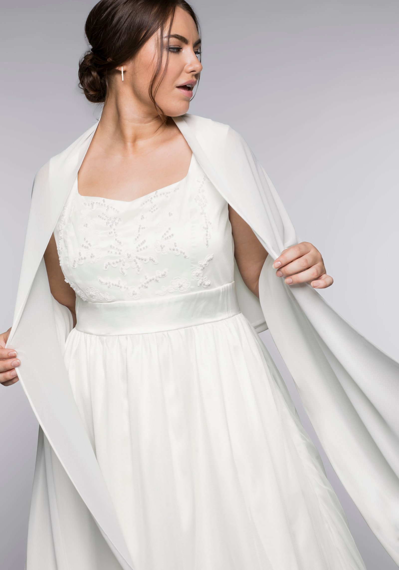 sheego Stola aus Chiffon - offwhite