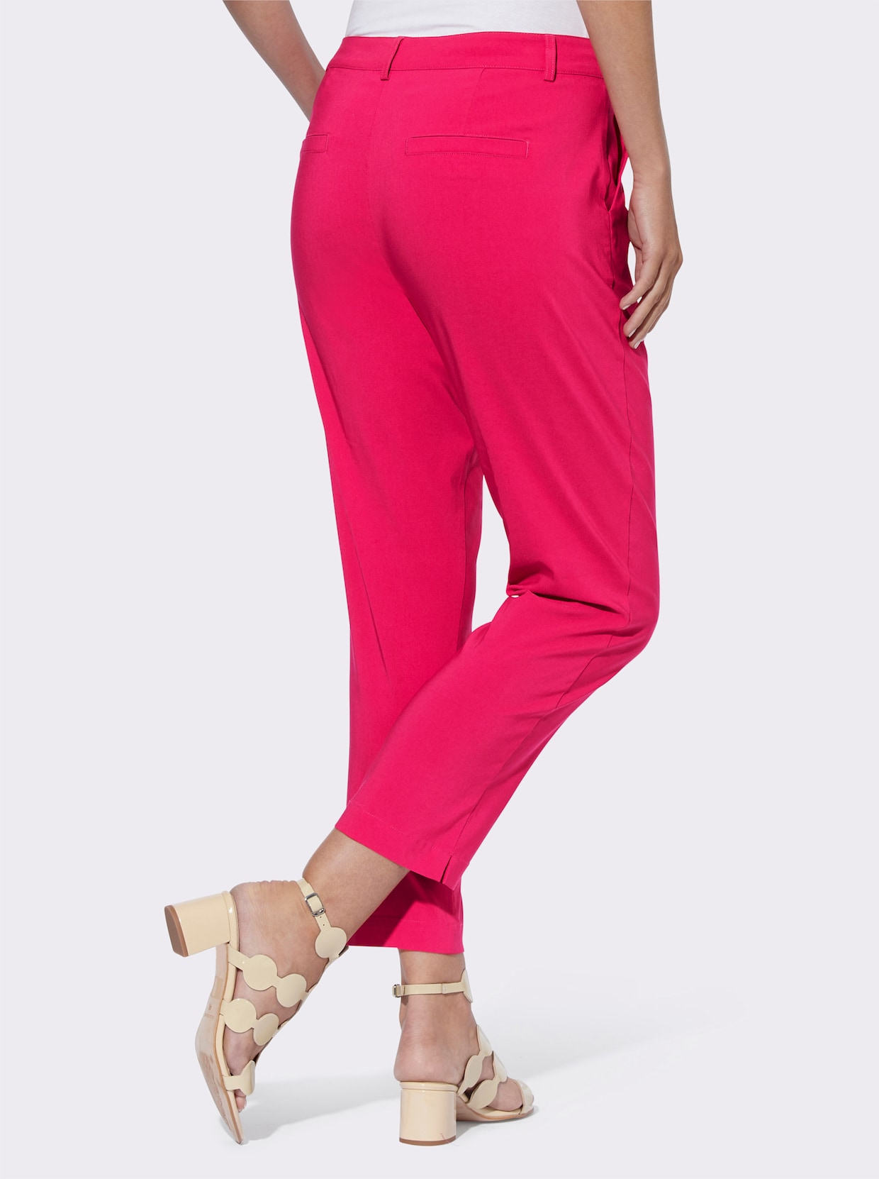 heine Pantalon en bengaline - fuchsia
