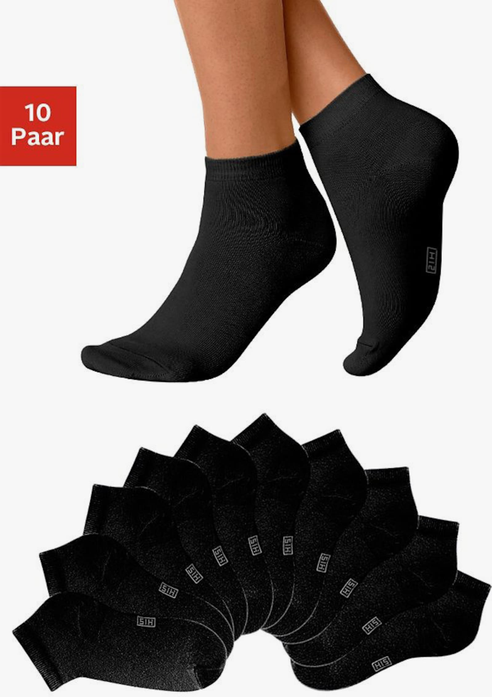 H.I.S Kurzsocken - schwarz