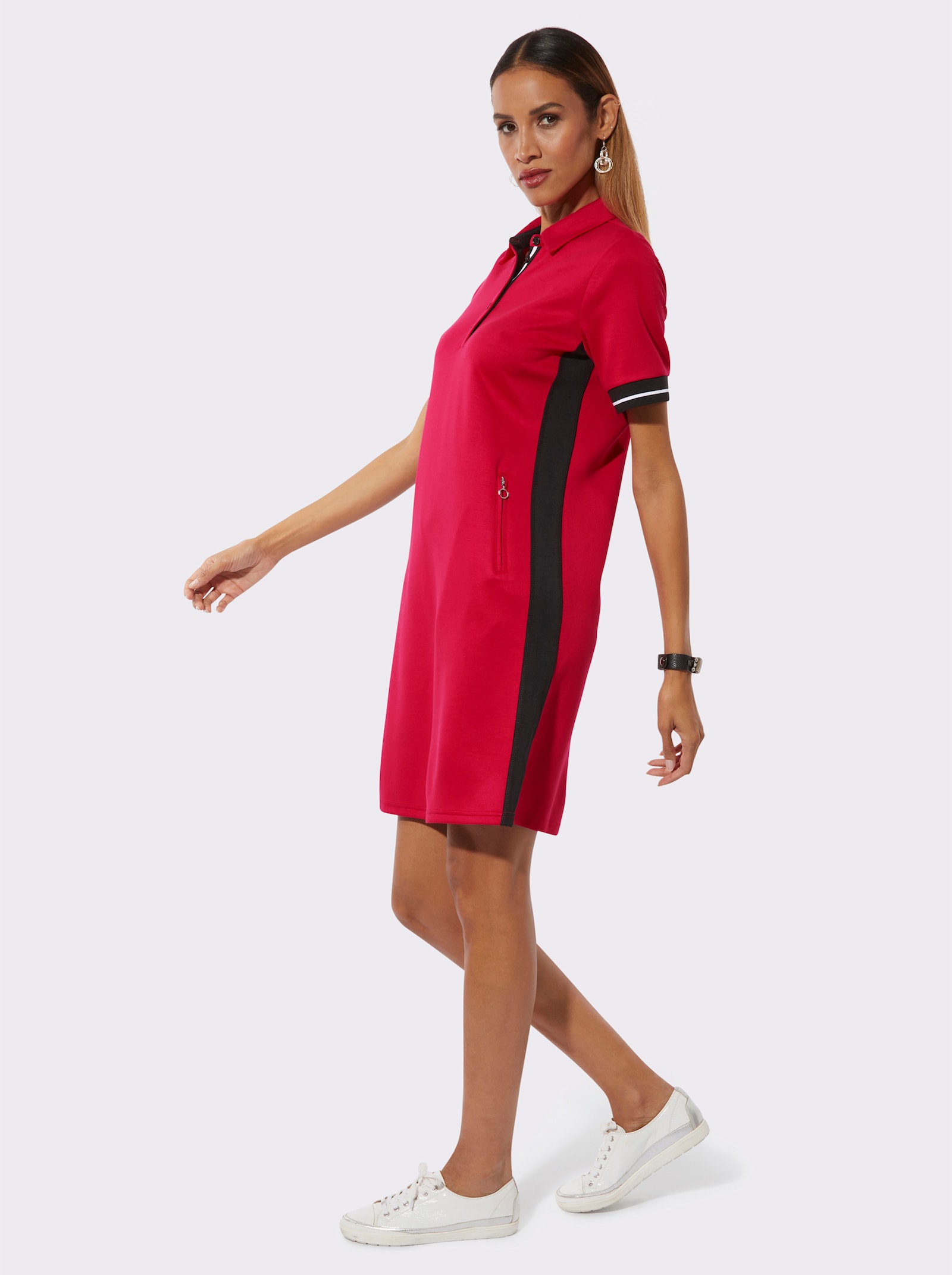 Polokleid mit Modal (TENCEL) - rot