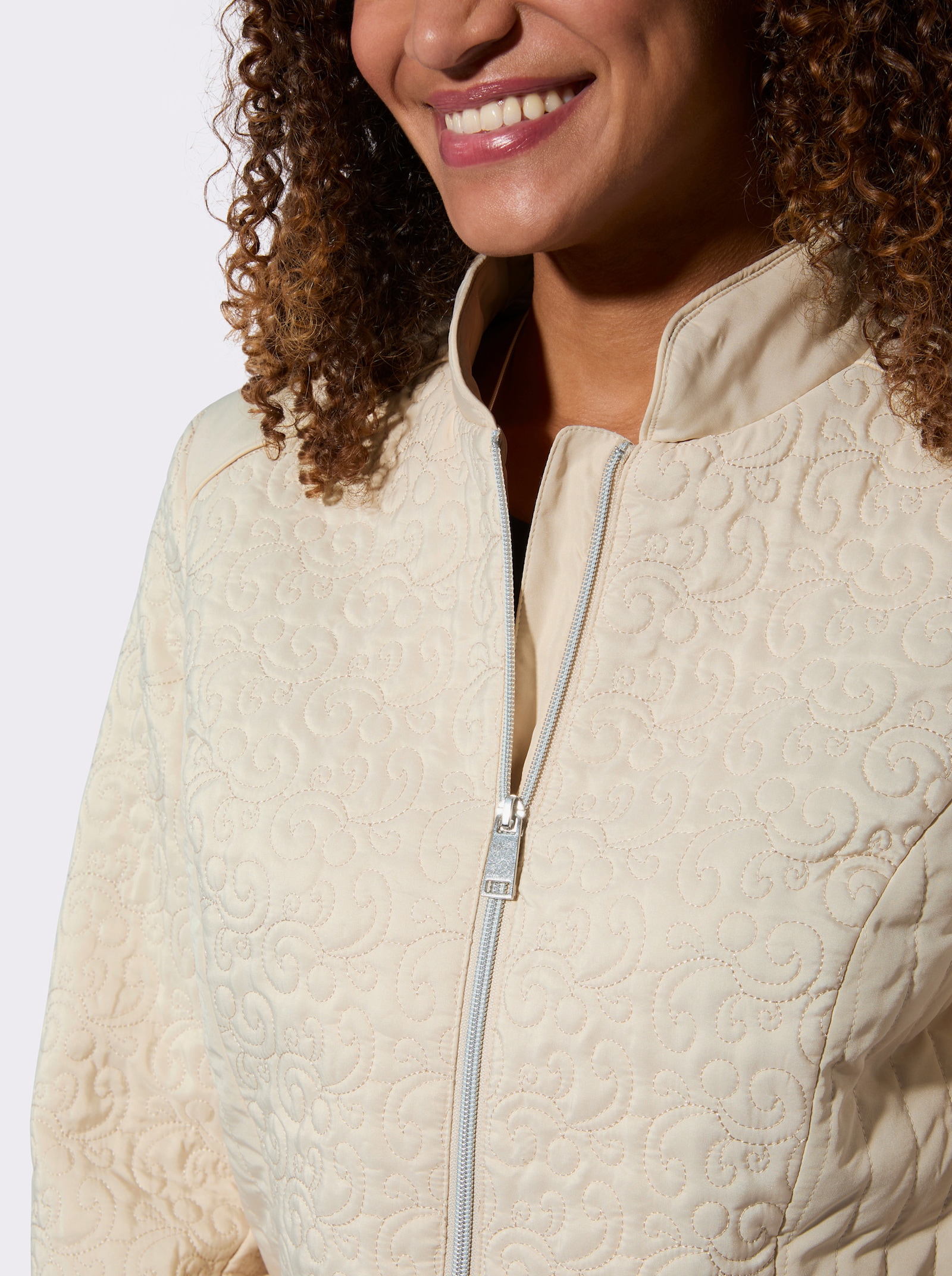 Steppjacke - elfenbein