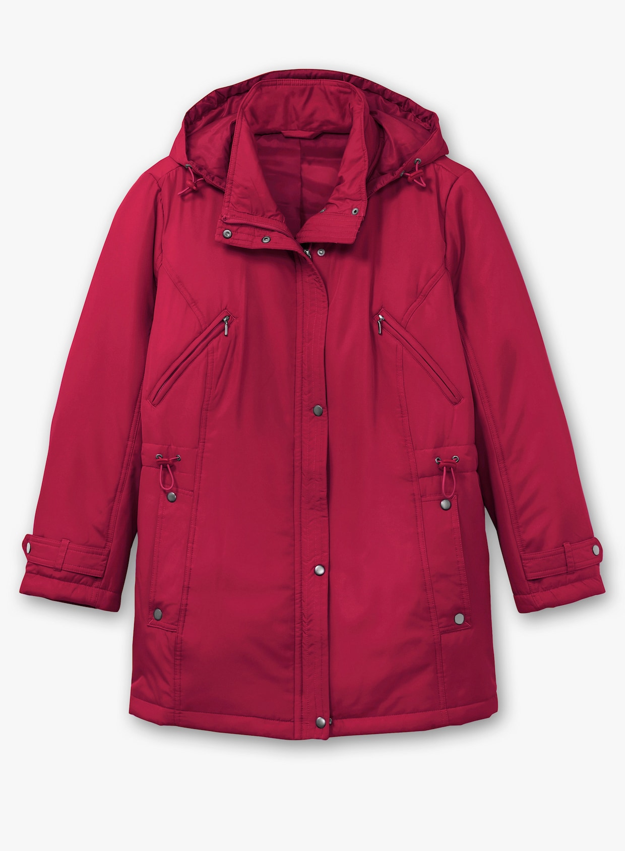 Steppjacke mit Weitenregulierung - weinrot