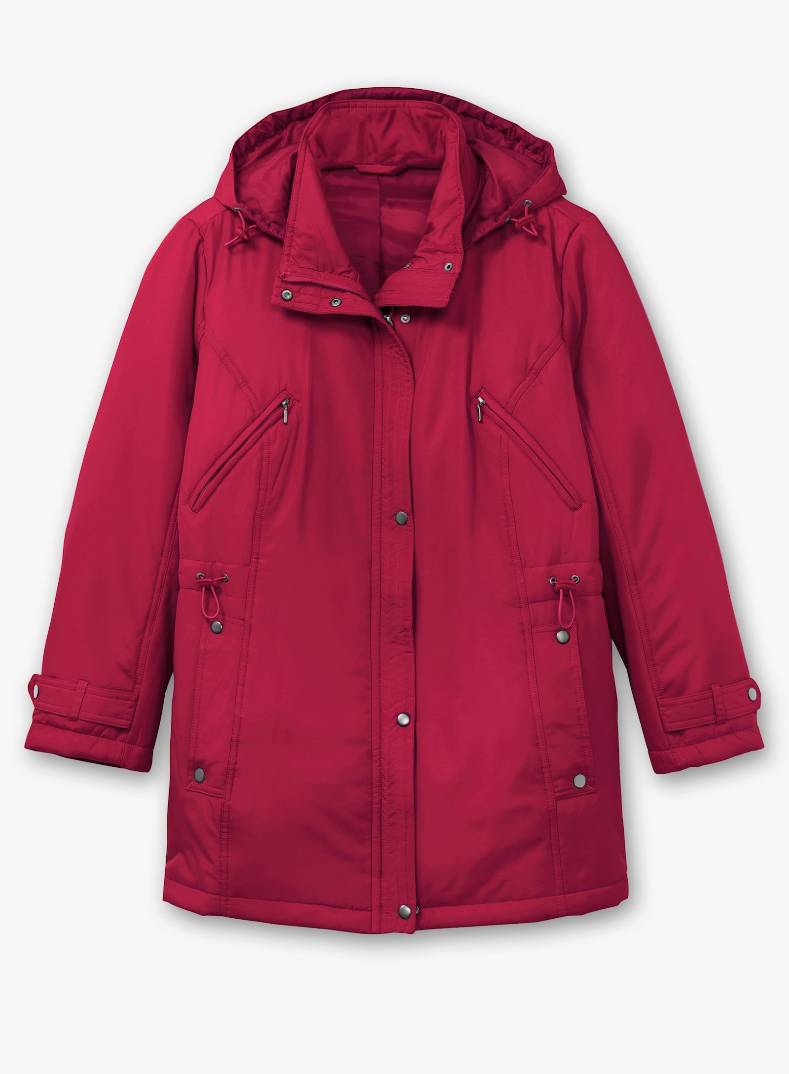  Steppjacke mit Weitenregulierung - weinrot