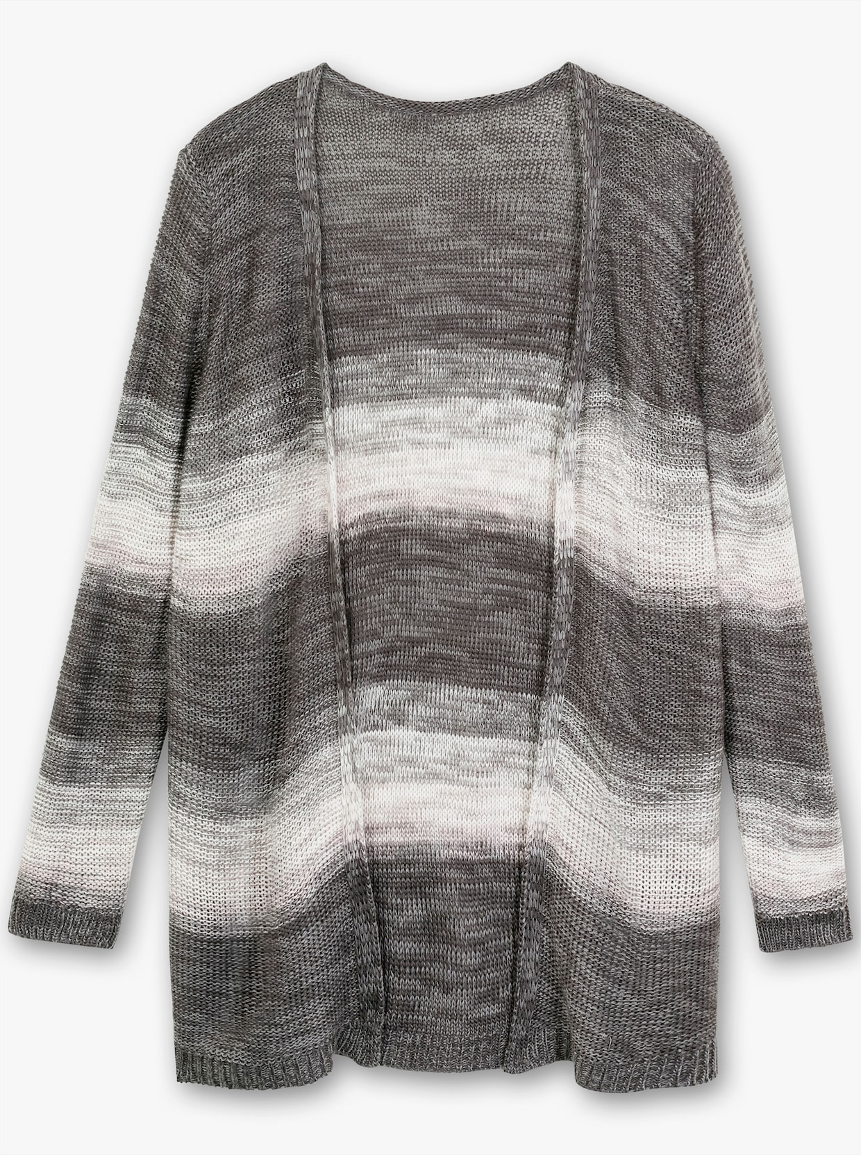 Strickjacke - grau-rosé