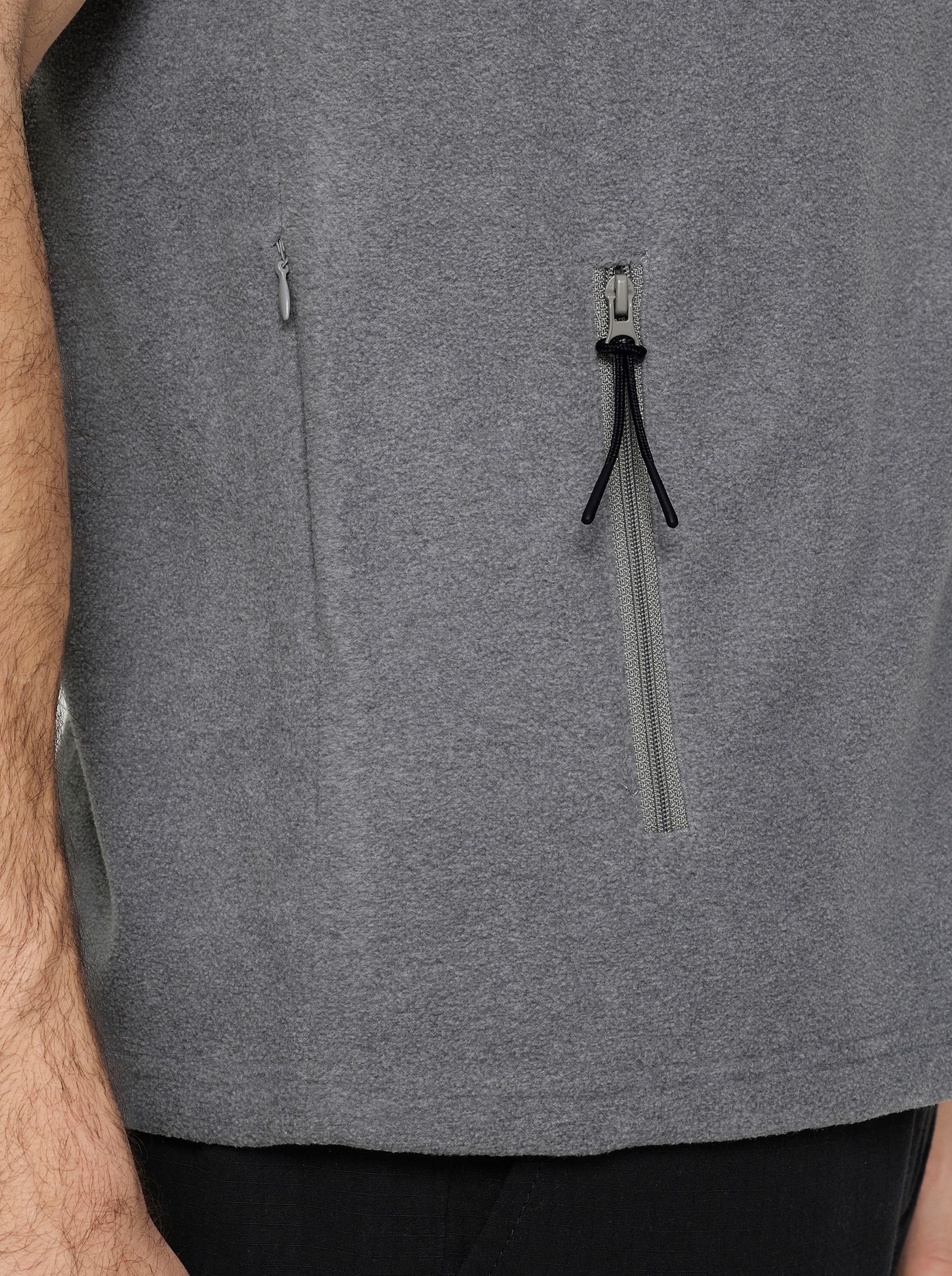 Catamaran Sports Fleeceweste mit 2-Wege-Reißverschluss - grau-meliert-anthrazit