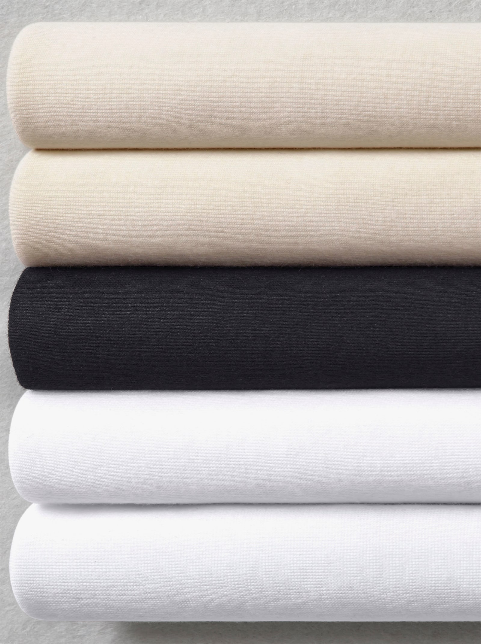 Slip aus Bio-Baumwolle - 1x weiß + 2x champagner + 2x schwarz