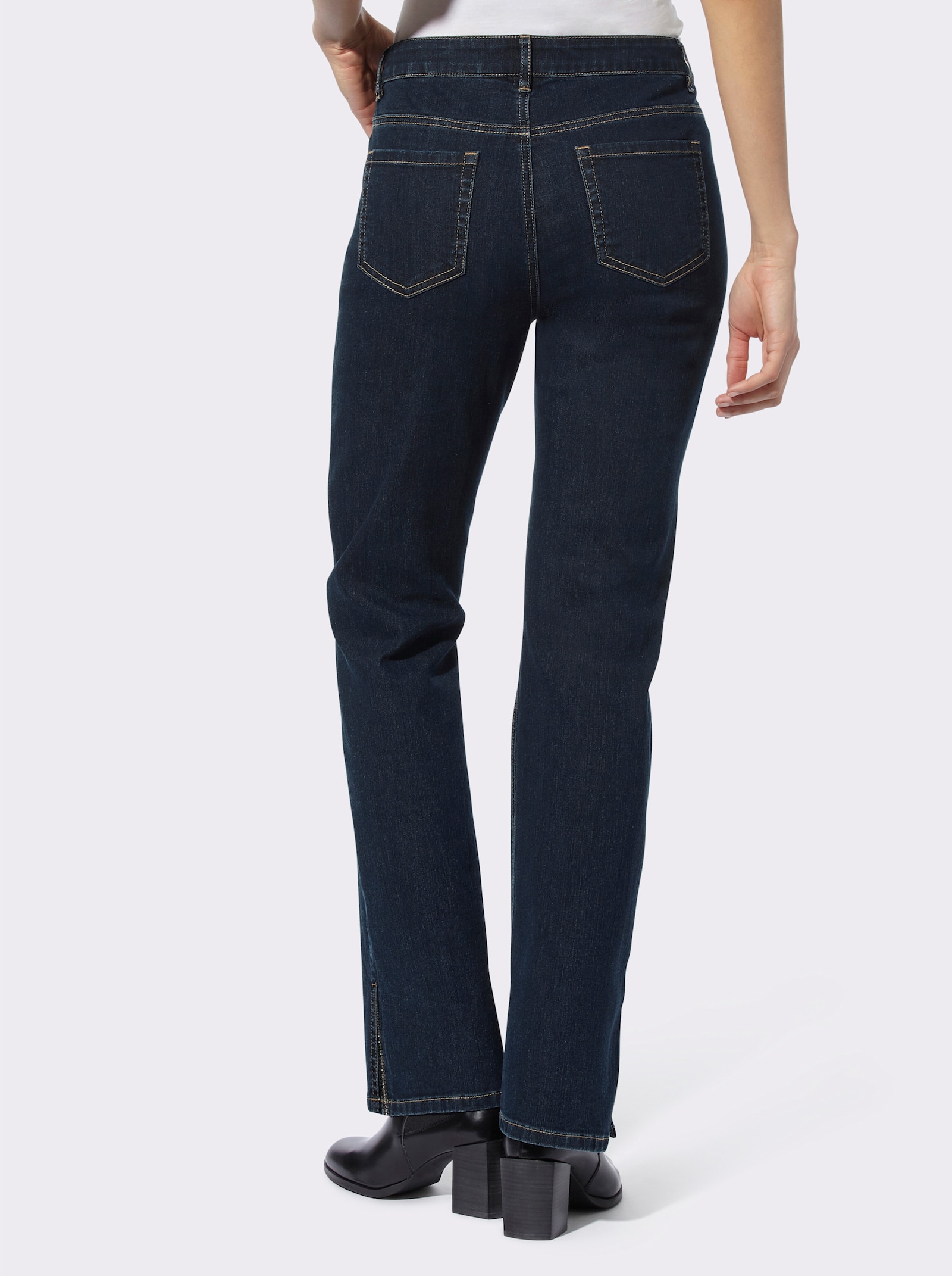 heine 5-Pocket-Jeans mit Ziersteinen - dark blue