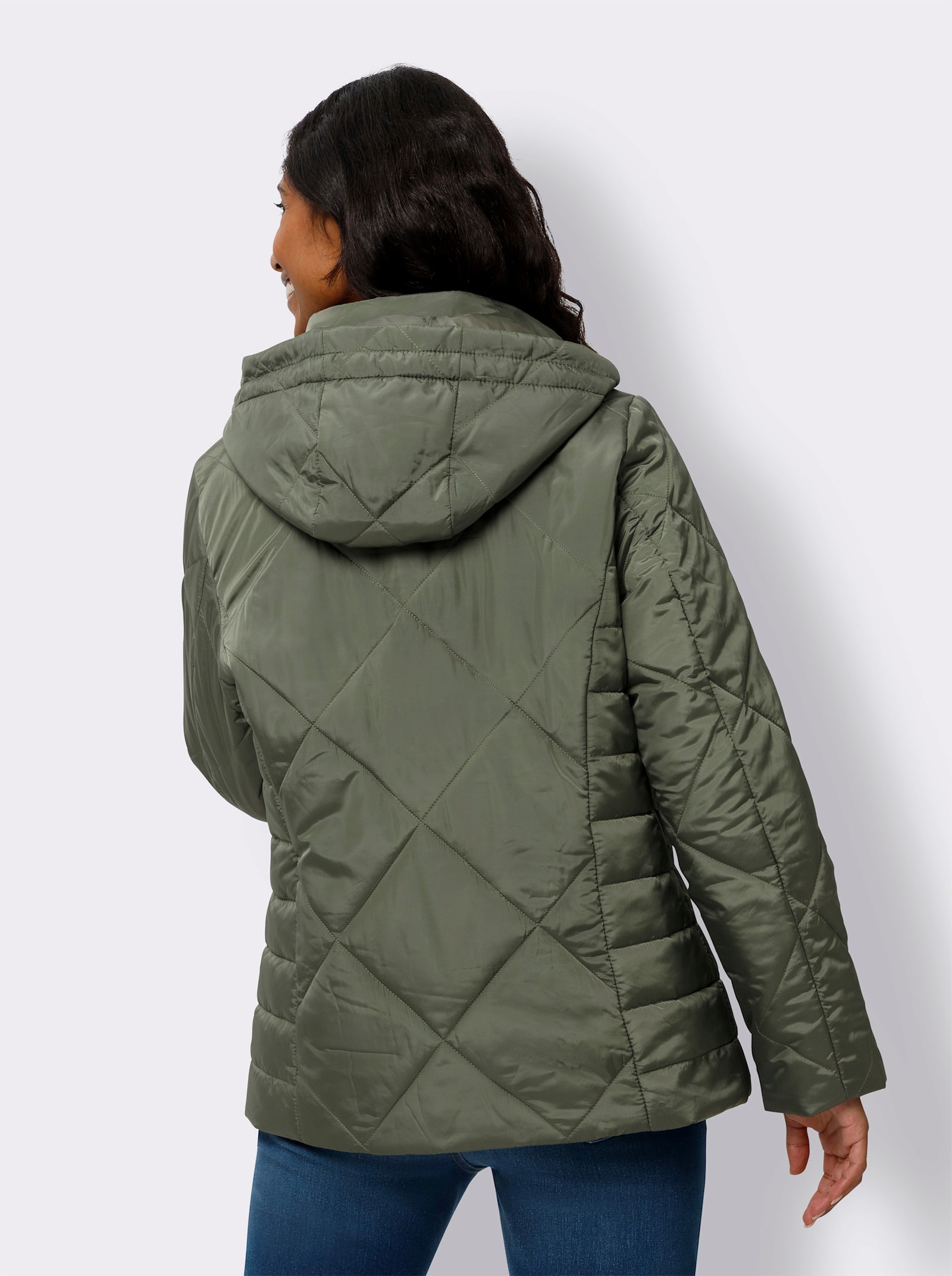 heine Steppjacke mit abnehmbarer Kapuze - khaki