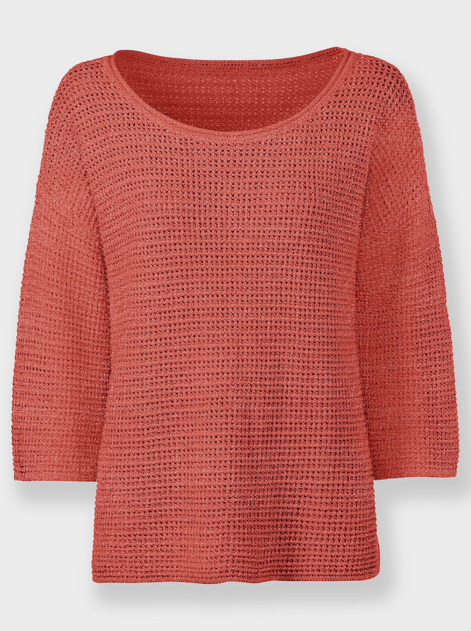 heine Pull à encolure ronde avec bord roulé - terre cuite