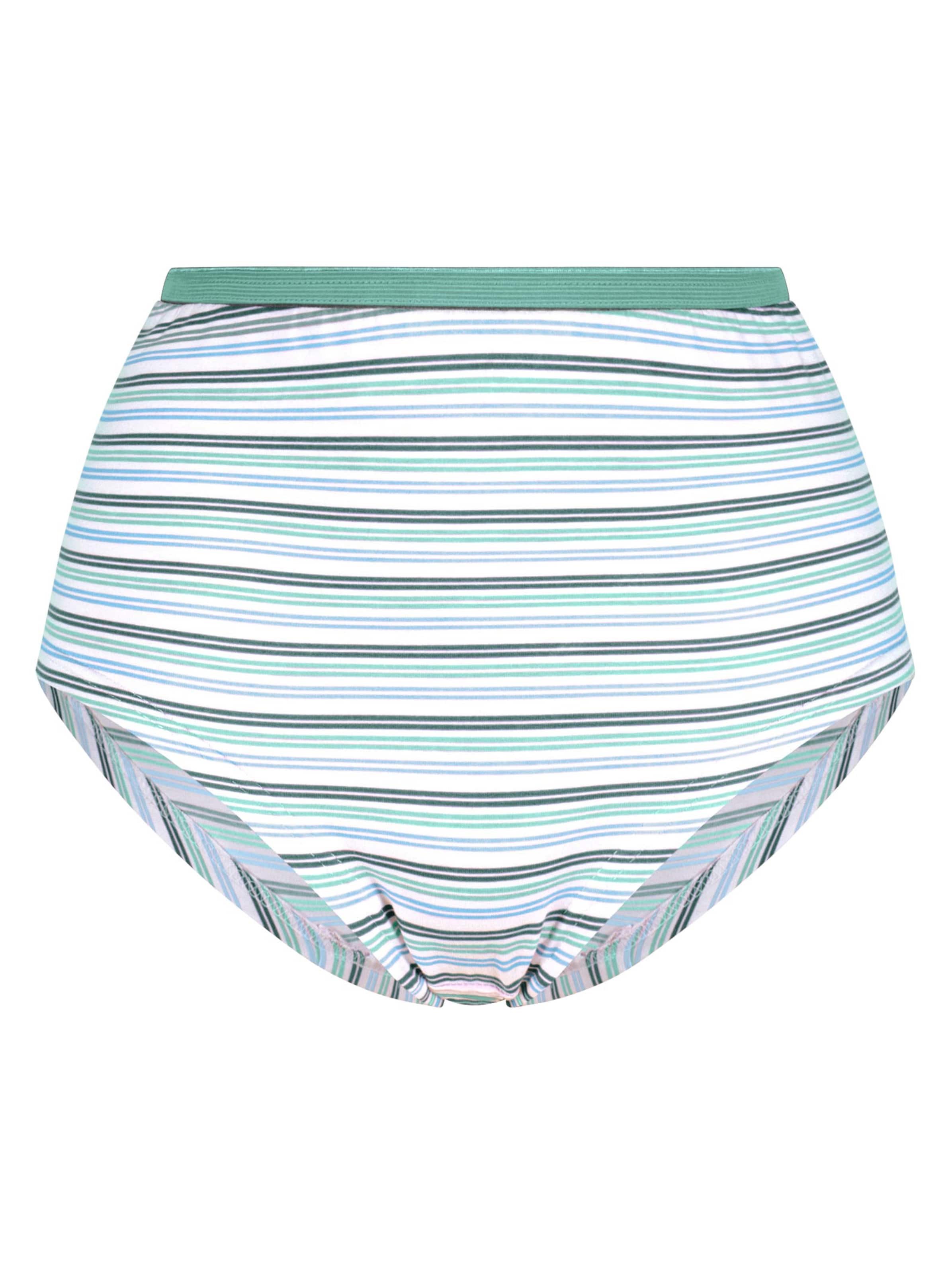 wäschepur Taillenslip - flieder-gestreift + aqua-gestreift