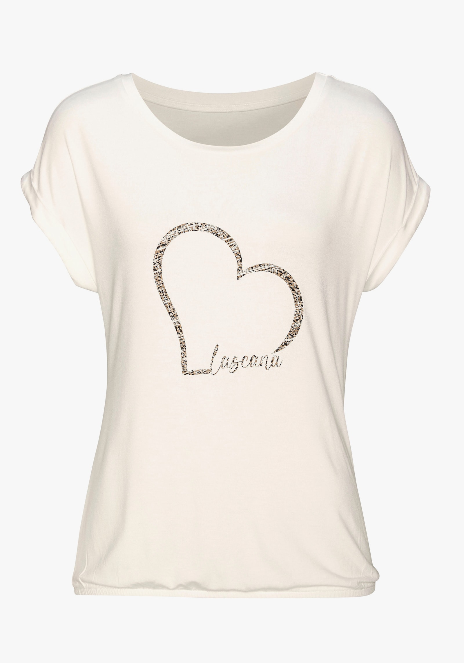 LASCANA Kurzarmshirt - creme