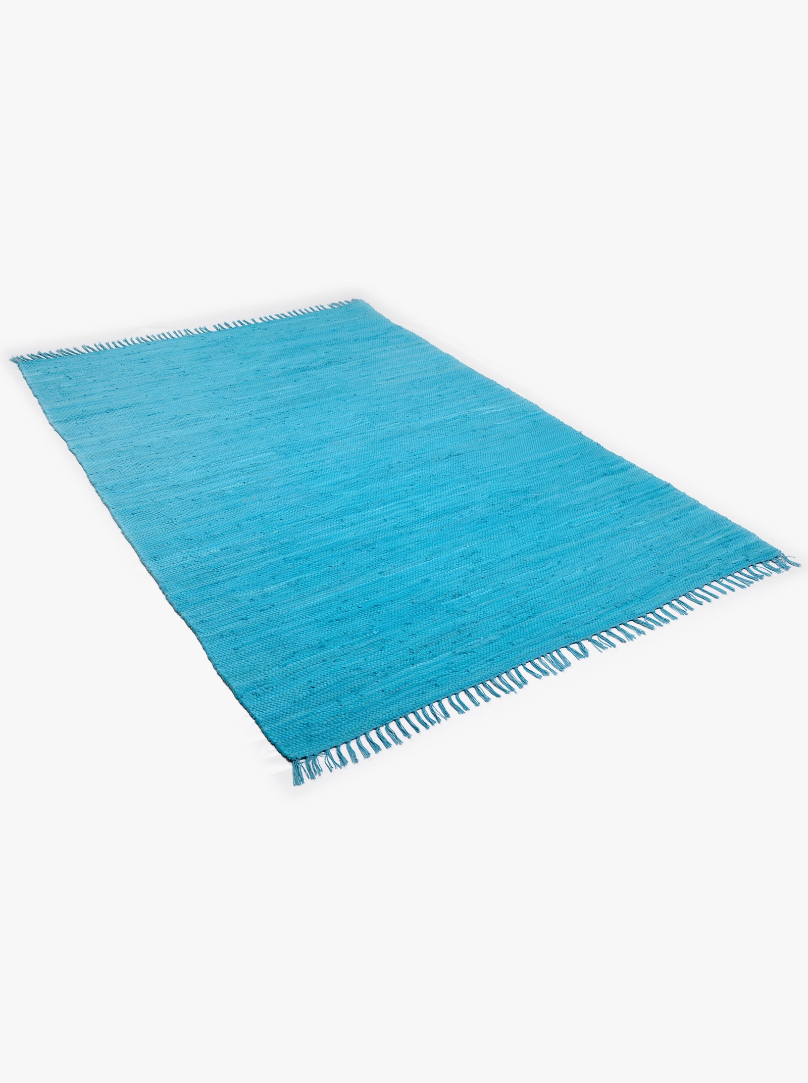 Theko Handwebteppich - türkis