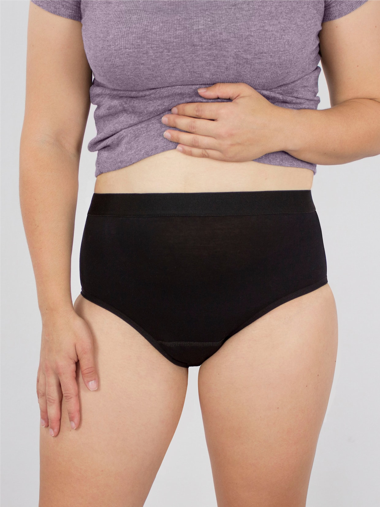 High waist hygiëneslip - zwart