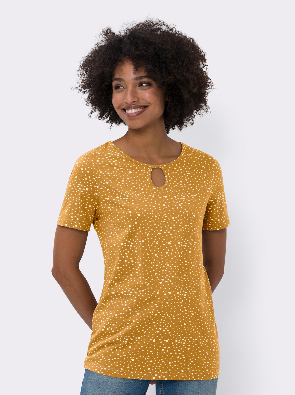 heine T-shirt imprimé - ocre-écru imprimé