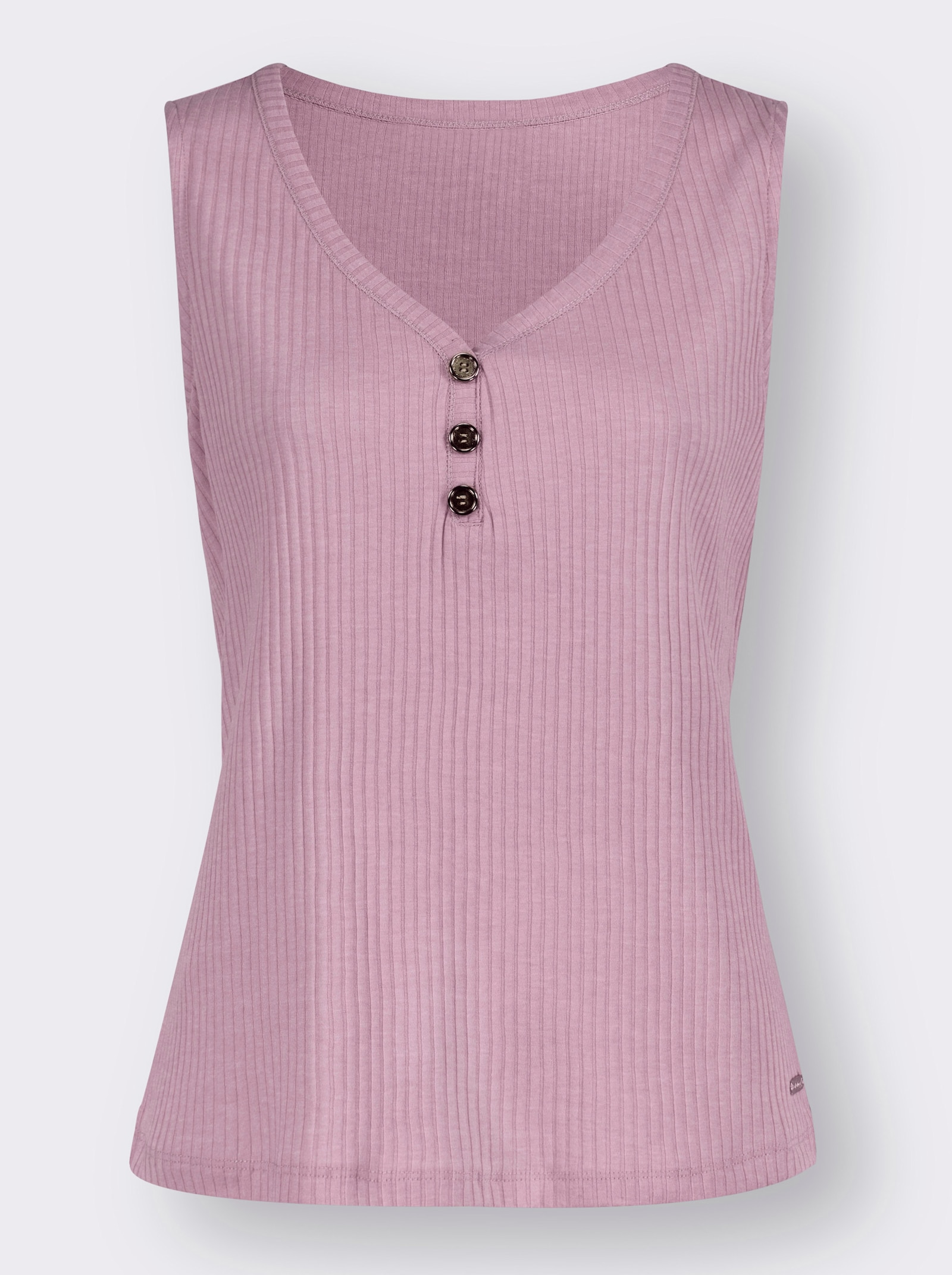 Shirttop in Ripp-Qualität - rosé