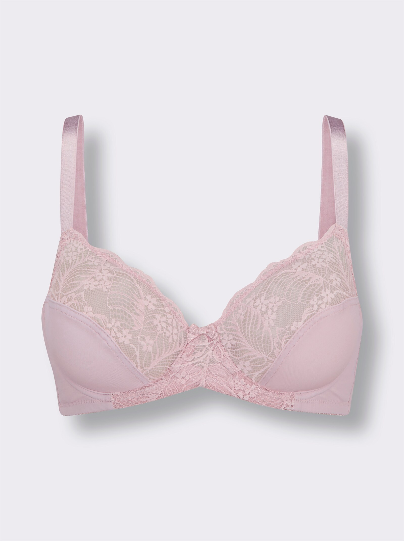 wäschepur Entlastungs-BH mit Bügel mit transparenter Spitze - puder