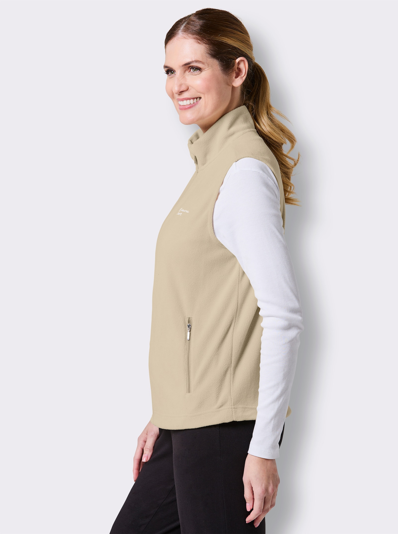 Catamaran Sports Fleeceweste mit weitenregulierbarem Saum - sand
