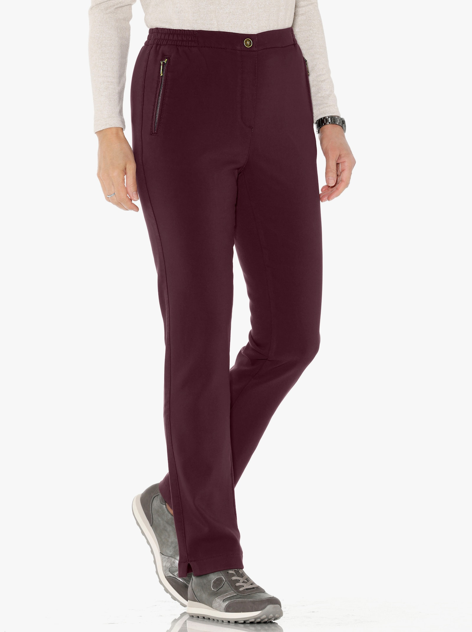 Thermohose mit super flauschigem Fleece-Futter - burgund