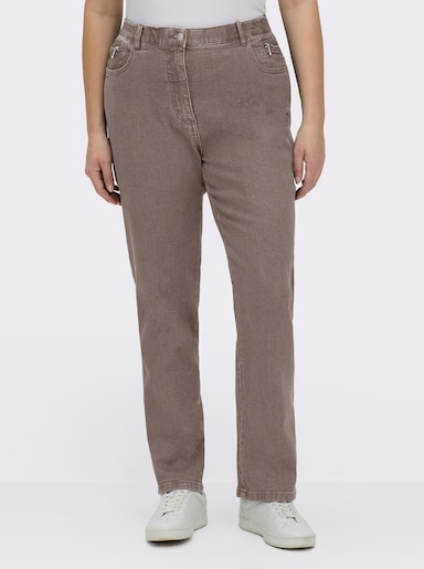 5-Pocket-Jeans gerade geschnitten - taupe