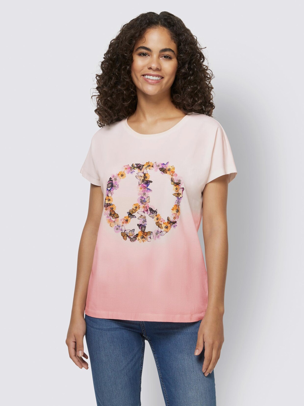 Linea Tesini Shirt - rozenkwarts bedrukt