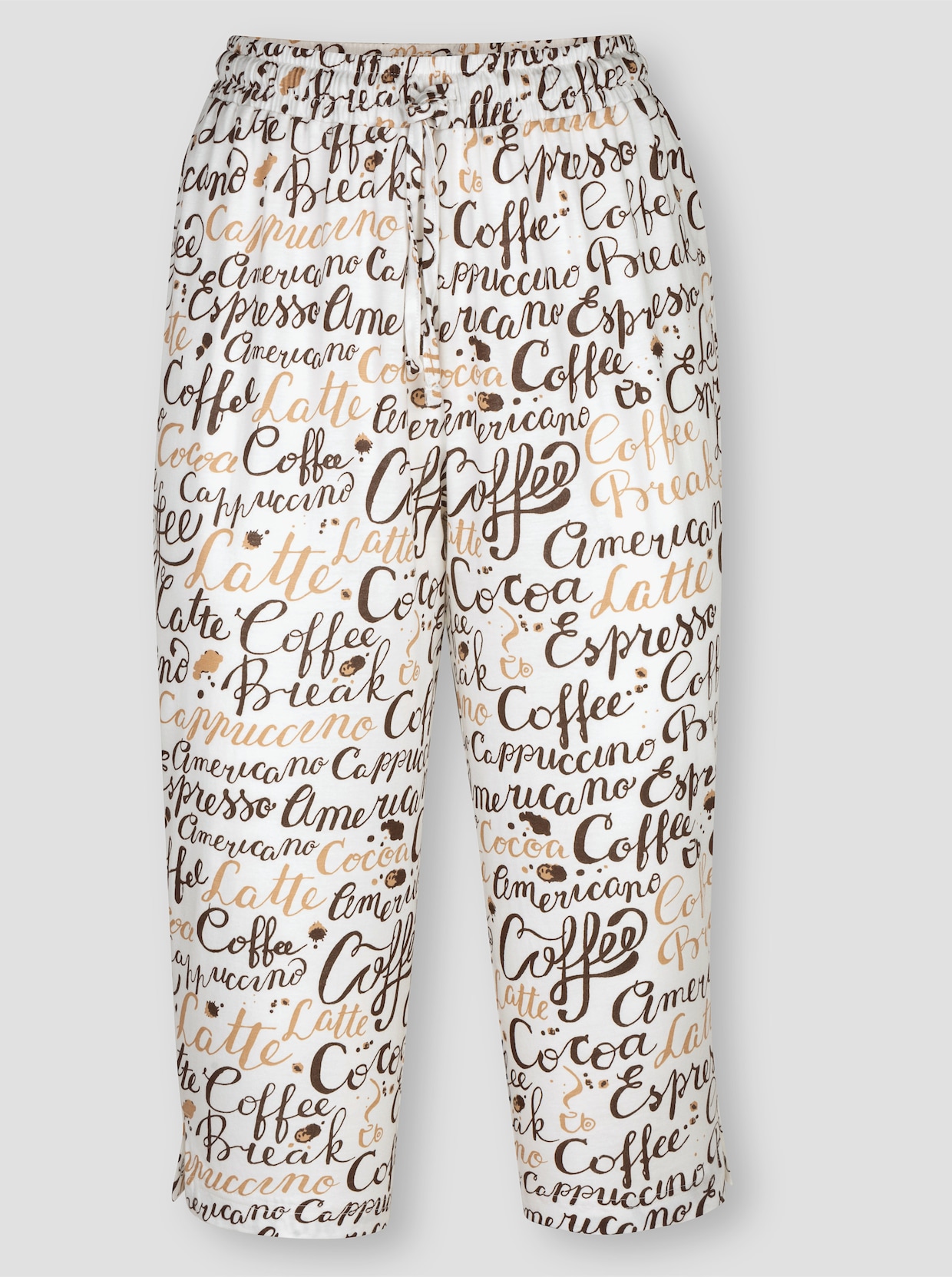 wäschepur Capri-Hose - ecru-schoko-bedruckt